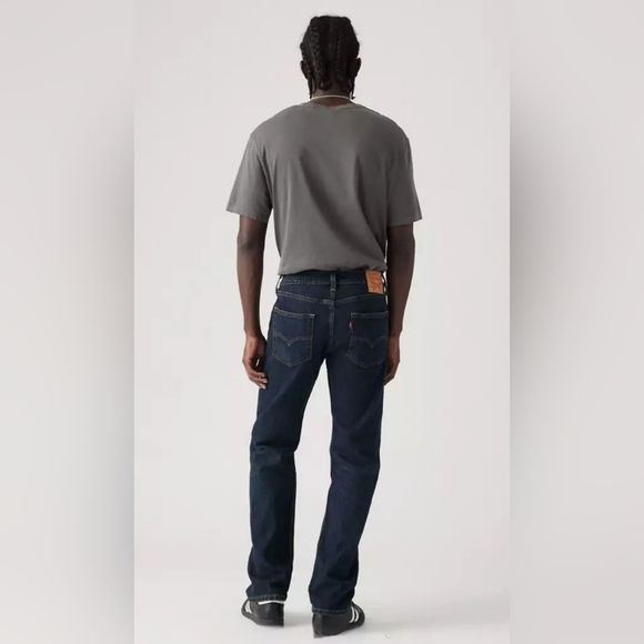 Levi's Men's 505 Dark Blue Denim Jeans - Picture 1 of 8